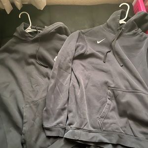 Two Nike hoodies size L